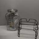 2 Gallon Glass Drink Dispensers For Parties,Beverage Dispensers With Stand And 100% Leakproof Stainless Steel Spigot.Glass Water Jug Dispenser,Lemonade Dispenser,Mason Jar.