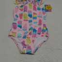 RuffleButts Baby/Toddler Girls Ruffle Strap One Piece Swimsuit w/UPF 50+ Sun Protection (7 Years, Ice Cream Social)
