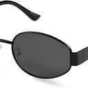 livho 2025 Trendy Oval Sunglasses - Stylish Polarized Shades for Everyday - Retro Metal Frames