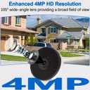 4MP Window Camera for Home Security, WiFi Home Surveillance Camera with Color Night Vision, Motion Detection, 2-Way Audio, AI Human Detection, Easy Mount Indoor Window Cam for Home Monitoring