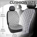 Jokuye 1 Pack Car Seat Cushion Comfortable Seat Cover for Cars, Full Back and Seat Cushion for Driver or Passenger-Gray