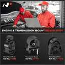 A-Premium 3PCS Engine Motor Mount and Transmission Mount Kit Compatible with Kia Sorento 2011-2013 & Hyundai Santa Fe 2010-2012, 2.4L 3.5L, FWD, Replace# 219302P000, 219302P200