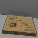 Green Led Edge Lit Exit Sign UL Listed, Brushed Aluminum Housing Double-Sides Mirrored Acrylic Emergency Exit Signs with Battery Backup, AC 120-347V Hardwired Exit Lights, Top/Side/Wall Mount (1 Pack)