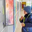 6Pcs School Locker Magnetic Wallpaper Removable Locker Wallpaper Magnetic 12" x 12" Reusable & Waterproof Sheet Trimmable Locker Accessories for School Youth Teens Christmas. (Colorful)