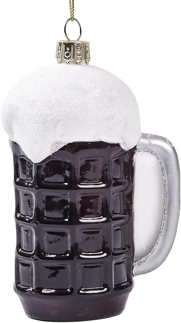 3 x Funny Hanging Christmas Ornaments 2025 - Cheers Beer Glass Blown Cute Tree Decorations, 3D Premium Decorative Holiday Decor for Xmas Home Outdoor Window Centerpiece