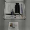 Airbrush Kit With Compressor - 48PSI Rechargeable Cordless Non-Clogging High-Pressure Air Brush Set with 0.3mm Nozzle and Cleaning Brush Set for Nail Art, Makeup, Painting, Cake Decor (Black)