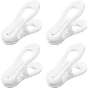20 Pcs Multi-Purpose Clips for Hangers, White Clothes Hanger Clips, Standard Plastic Hanger