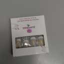 ELEVENAIL Natural Beige Nude White Press on Nails Short Squoval French Nail Tips False Nails Easy Wear Salon Manicure Reusable UV Gel Fake Nails DIY Nail Art at home, Nude with white