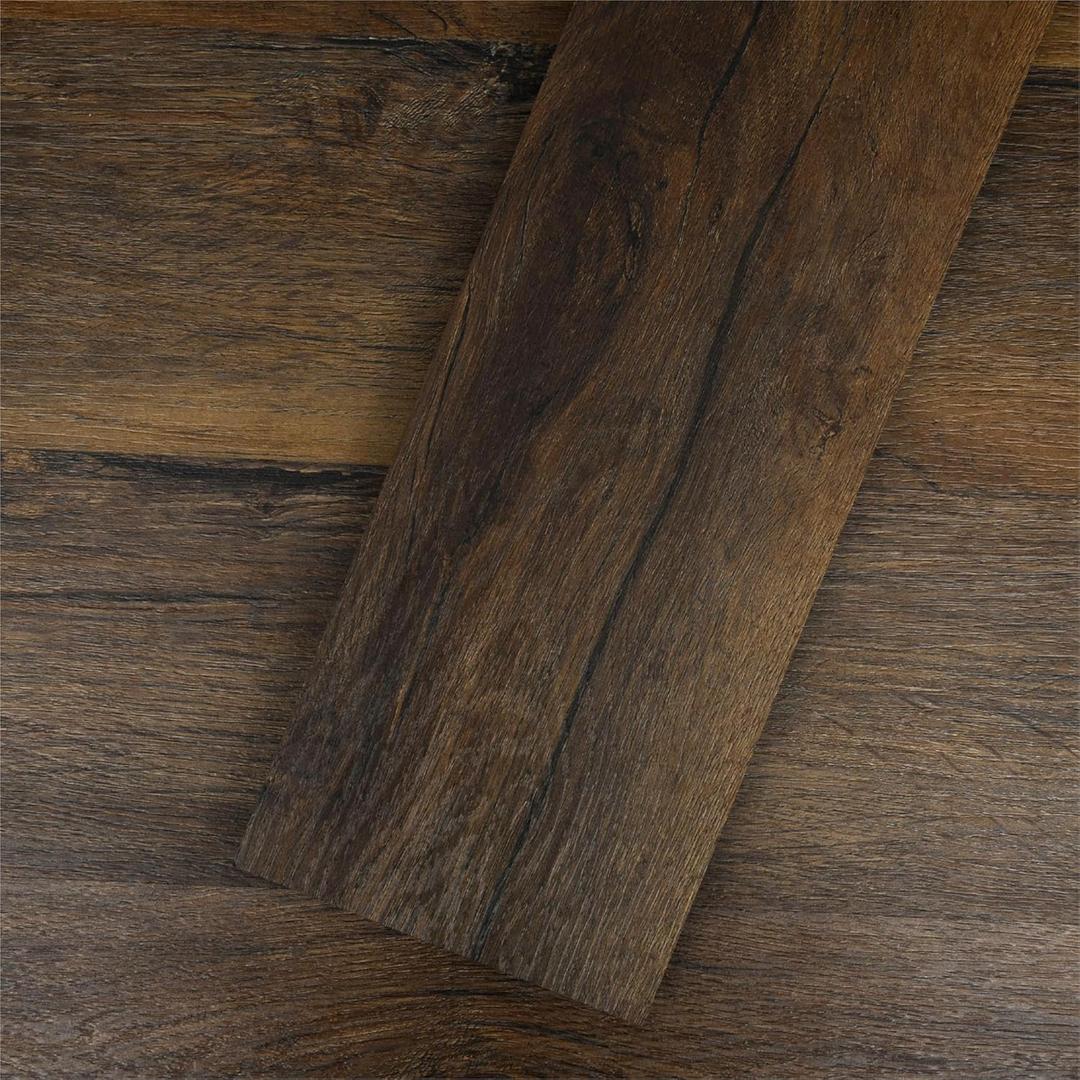 MULGREAT Peel and Stick Floor Tile, 54 Sq.Ft 36 Pieces 36"x6" Long Vinyl Flooring, 1.5mm Thick Waterproof Renter Friendly Self Adhesive Vinyl Plank Flooring for Bedroom RV Kitchen (Chestnut Oak)