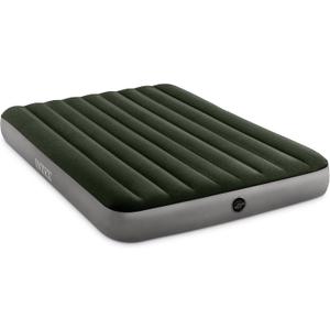 Intex 64779E Dura-Beam Standard Prestige Air Mattress: Fiber-Tech - Queen Size - Hand-Held Battery Pump - 10in Bed Height - 600lb Weight Capacity