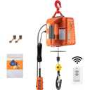 VEVOR 3in1 Electric Hoist Winch, 1500W Portable Electric Winch, 110V Power Winch Crane, 25ft Lifting Height, Overload Protection for Lifting (Orange)