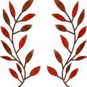Zhengmy 2 Pieces Metal Tree Leaf Wall Decor Vine Olive Branch Leaf Wall Art Living Room, Hallway Wall Decor Outdoor Decoration(Autumn Color)