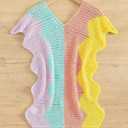 WDIRARA Girl's Crochet Cover Up Color Block Short Sleeve V Neck Beach Swimsuit Coverups Rainbow Multicolor 11-12Y