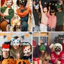 2 x DFLU Cat Therian Mask Kit with Fur and Eye Mesh, Blank DIY Therian Gear Stuff Masks Base to Paint