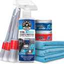 Chemical Guys Car Cleaning Kit Interior 9-Piece - Total Interior Cleaner, Sticky Icky Green Apple & Strawberry Detailing Gel, 3 Detailing Brushes, 3 Towels, Safe for Cars, Trucks, SUVs & More