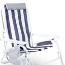 SUNFLOW Shore Thing Beach Chair Signature Setup, Deep Blue Stripe, Deep Blue Stripe - the Signature Setup, 
24 x 31 x 6 inches