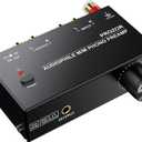 PROZOR Pre Amplifier for Turntable Audiophile M/M Phono preamp with Level Volume Controls with RCA Input, RCA/3.5MM Output interfaces, Low Noise Operation Including 12V 1A Power Adapter (Black)