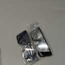 LYZOIT Square Oversized Sunglasses for Women Men Big Flat Top Fashion Shield Large UV Protection Rimless Shades ((2pack) Glossy Black + Mirrored Green)