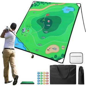 Golf Chipping Game Set, 71"x71" Portable Sticky Golf Game for Chipping Practice with Sticky Balls & Storage Bag for Indoor Outdoor