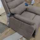 VEVOR Power Lift Recliner Chair, Dual Motor Lift Chair with Heat and Massage for Elderly, Infinite Position Adjustment Electric Recliner with a Cup Holder (Medium-Wide, Light Brown)