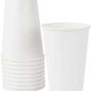 Restaurantware Sustain 16 Ounce Compostable Cold Cups, 50 Disposable Drinking Cups - Lids Sold Separately, Leakproof PLA Lining, White Paper Cups, Tightly Rolled Rim, BPI-Certified (3.543.545.39)