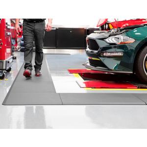WeatherTech ComfortMat Connect Cushioned Non-Slip Waterproof Anti-Fatigue Mat 25" x 25" Corner Mat, Woven, Cocoa