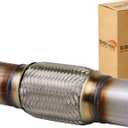 Exhaust Flex Pipe Universal Type 100% Stainless Steel For Heavy Duty and Cars (1 PC, 2.5X6X10)