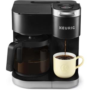 Keurig K-Duo Single Serve K-Cup Pod & Carafe Coffee Maker, with Multiple Brew Sizes, 60oz Removable Reservoir, Programmable Auto Brew Carafe, Black