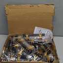 25 Pack 3 inch Black & Gold Cabinet Handles Square Zinc-Alloy Pulls for Kitchen Dresser Closet and Bathroom Cabinets Hardware