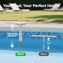 Klleyna Swimming Pool Fountain for Above & In-Ground Pools, Pool Waterfall Water Cooler Sprinkler Sprayer Summer Party Decor (B-Gray-2 Adapters)