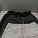 August Alley 3 Pack Men's Baggy Sweatpants Wide Leg Open Bottom Drawstring Pants Lounge Athletic Loose Joggers with Pockets (Light Gray, Dark Gray, Black), M