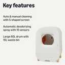 Amazon Basics Self-Cleaning Cat Litter Box with Safety Sensors, Removable Washable Liner