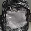 Vorspack Clear Backpack Heavy Duty - Transparent See Through Backpacks Extra Large Clear Bookbag for College Work Travel - Black
