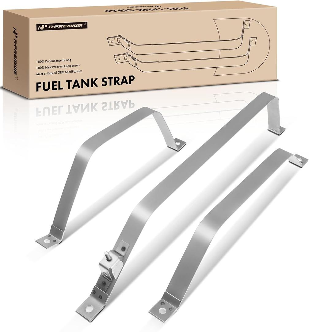 A-Premium Set of 3PCS Fuel Tank Straps Compatible with Toyota RAV4 2006-2018, 2.4L 2.5L 2.5L 3.5L, Bolt On, Gray Color, Replace for# 776010R020, 7760142091, 776020R020, 7760242010