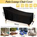 Patio Lounge Chair Cover Waterproof Outdoor Chaise Lounge Covers UV Resistant Special fixed design 78Lx32Wx35H Black 2Pack Patio Furniture Covers
