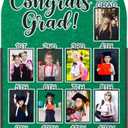 CroBlissful 27 x 16 Inch Graduation Photo Board Picture Frames Wall Decor Collage Display Blue Felt Board for 4 x 3 Inch Photo DIY Picture Holder 2026 Graduation Party Decorations