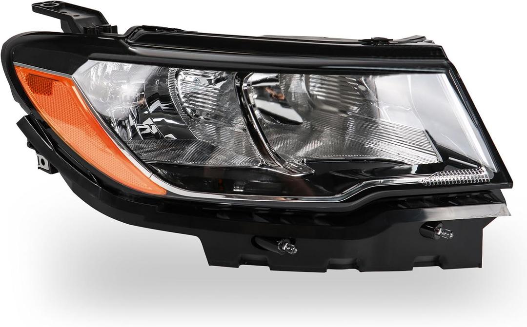 Headlights Assembly Compatible with Jeep Compass 2017-2021, Headlamp Right Passenger Side Replacement CH2503295 55112706AF