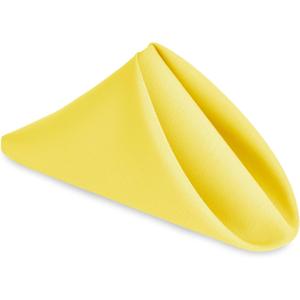 Hiasan Cloth Napkins Set of 6, 20 x 20 Inch, Washable Yellow Dinner Napkins with Hemmed Edges for Restaurant, Wedding and Holiday