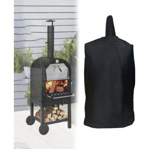 Pizza Oven Cover, Outdoor Waterproof Protective Cover 600D Heavy Duty Oxford Charcoal Fired Bread Oven BBQ Smoker Grill