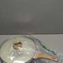 CAROTE 12Inch Nonstick Deep Frying Pan with Lid, 5.5 Qt Jumbo Cooker Saute Pan with Pour Spout, Skillet Induction Cookware, Non-Stick Cooking Pan Kitchen Pan PFOA Free, White Granite