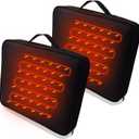 Stadium Cushions, Waterproof Outdoor bleacher seat Cushion, Kayak Canoe seat,Camping seat Cushion for Any Sports Events use (2 Piece, Heated Black)