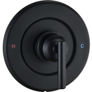 Replacement for Moen Posi-Temp Valve Only Shower Faucet Trim Kit (Valve& Catridge Not Inclued), Volume and Temperature Control Level Handle, Matte Black