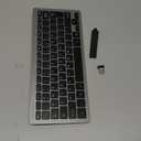 TECKNET Bluetooth Keyboard Rechargeable, 4-Device (2.4G+3BT) Wireless Keyboard, Ultra-Slim Quiet Typing, 14 Hotkeys Computer Keyboard for PC/Laptop/Smart TV/Tablet/iPad