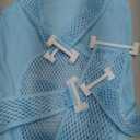 Baby Bath Support Mesh Pad Newborn Bath Tub Seat Net Non-Slip Baby Tub Mat Floating Bathtub Seat Cushion Adjustable Pillow for Bathing Cushion Pad Mat for 0-3 Years Old (No Bathtub) (Blue)