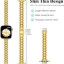 BAITEYOU Narrow Metal Band Compatible with Apple Watch Bands 38mm 40mm 41mm 42mm 44mm 45mm 46mm 49mm (Series 11 10 9 8 7 6 5 4 3 2 1 SE Ultra), Dressy Thin Stainless Steel iWatch Bands for Women