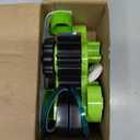 MECOLOUR Multi-Roll Heat Tape Dispenser 6 pcs Sublimation 1" + 3" Core Double Reel Cores Sublimation for Heat Transfer Tape, Semi-Automatic Tape Dispenser with Compartment Slots Set -Green