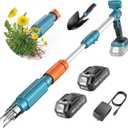 2026 Upgraded Electric Weed Puller Tool, 20V Battery Powered Stand Up Weeder with 2x2.0Ah, Adjustable Handle, 3-Claw Steel Head, Crabgrass Puller for Garden, Great Gift for Mom Dad Grandma Grandpa