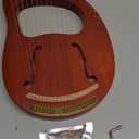 Lyre Harp, Lotkey 16 Metal Strings Iron Saddle Mahogany Lyre Harp with Tunning Wrench, Extract Strings, Manual and Gig Bag