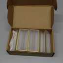 Svalor Gold Acrylic Sign Holder 4X6 inch, 6 Pack Wedding Table Number Frames Vertical , Double Sided Display Gold Picture Frame, Clear Menu Holders for Wedding Reception, Party Decoration