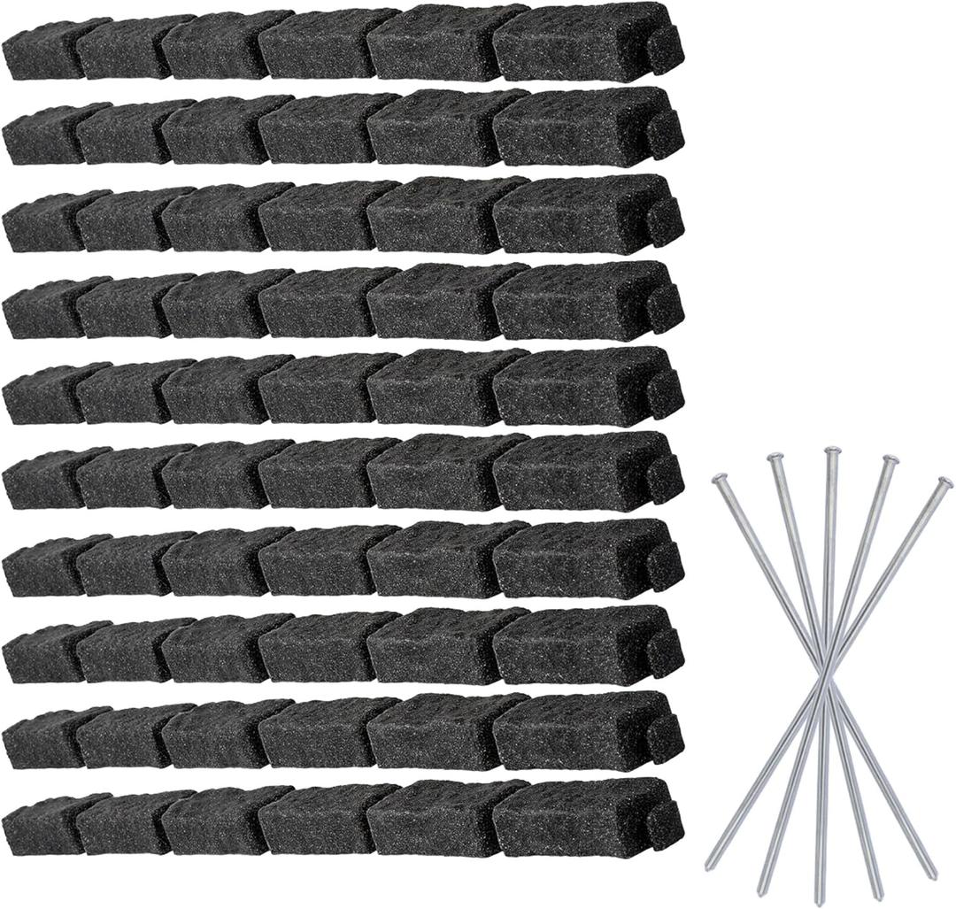 Beuta Landscape Edging | Garden Edging Border | Faux Stone Bricks for Lawn edging, Flower beds, Pathways & Yard Edging 10 Packs | Each Section Has 6 Bricks 48"L x 4"W x 2.25"H | 30 Spikes |Charcoal